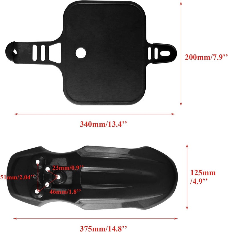 PRO BAT 7 PCs CRF50 Plastic Fender Kit with Fork Suspension Guard Cover XR50 Fairing Fender Kit Complete Fender Fairing Body Work Kit Fit for CRF 50 XR 50 SDG SSR 107 110 125 Pit Dirt Bike - Image 2